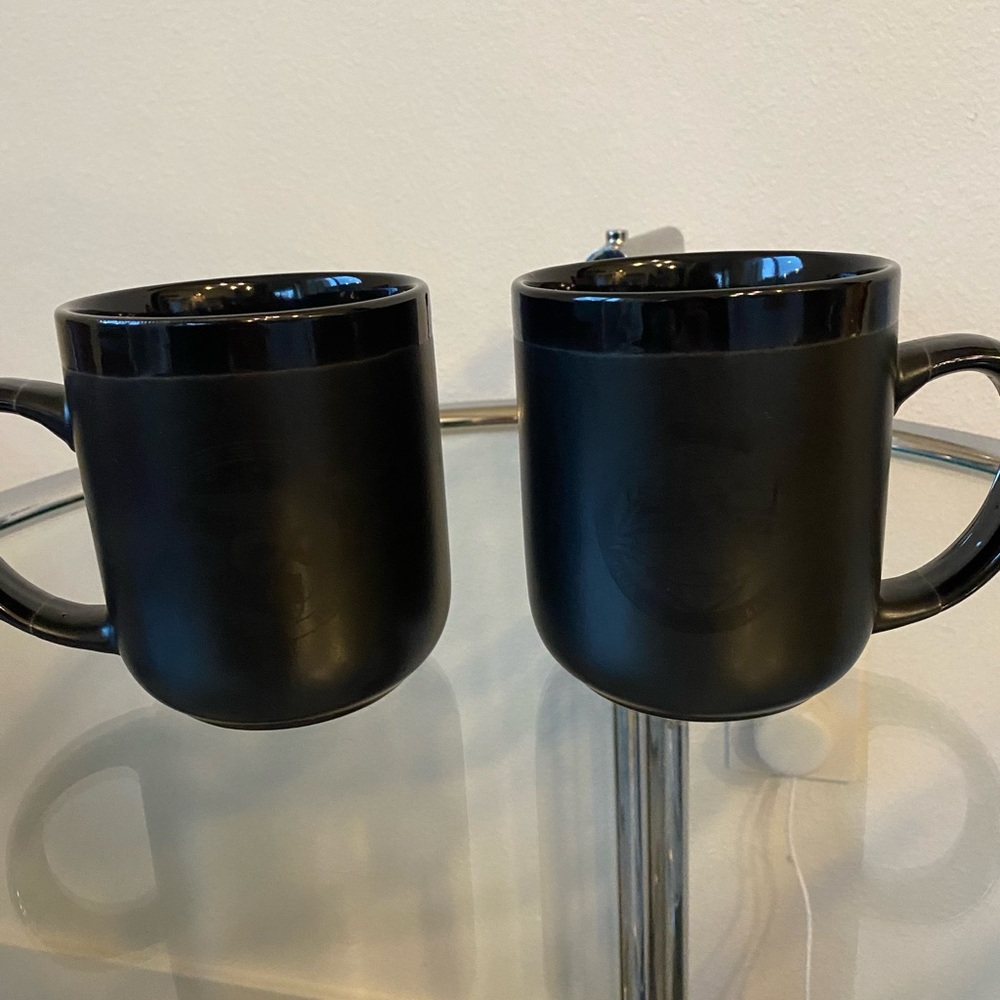 Porsche Club of America Longhorn Region Black Coffee Mugs (2)